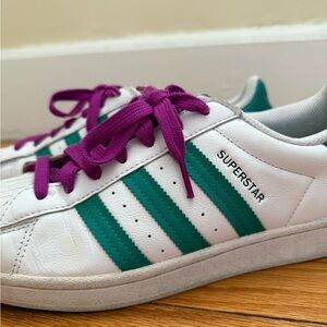 Adidas Superstar Teal and Purple W9 (dead stock)